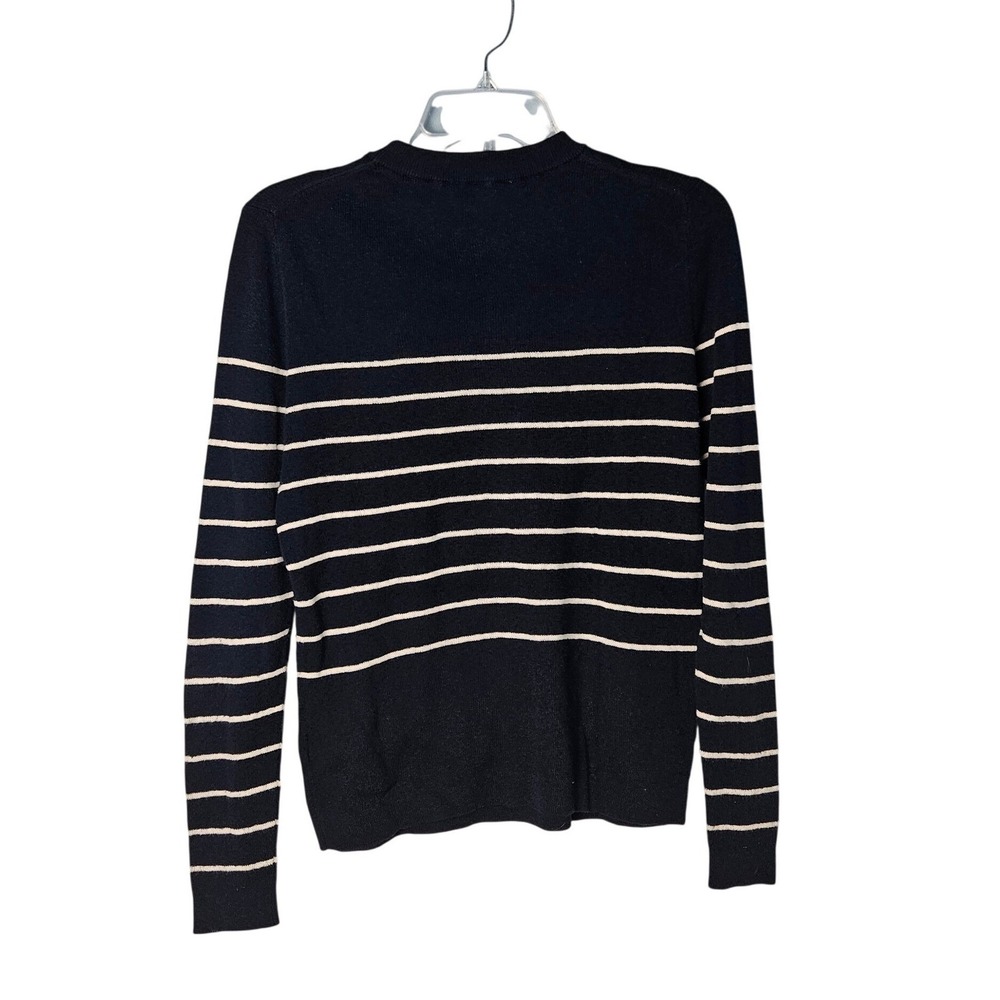Nili Lotan x Target Navy Blue Stripe Sweater Cotton Wool Cashmere‎ Womens Medium - Picture 6 of 6